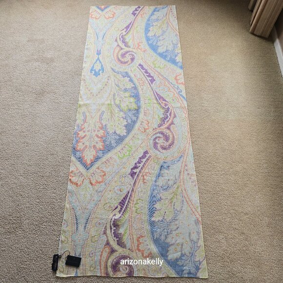 Brooks Brothers Accessories - NWT Brooks Brothers Linen & Silk Oblong Scarf Lightweight Pastel